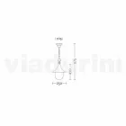 Outdoor suspension lamp in white aluminium made Italy, Anusca Viadurini