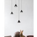 Design Suspension Lamp 5 or 7 Lights Black Aluminium Wire - Mercado