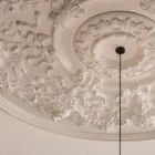 Suspension Lamp Design White Gypsum and Black Aluminium 1 Cone - Tesera Viadurini