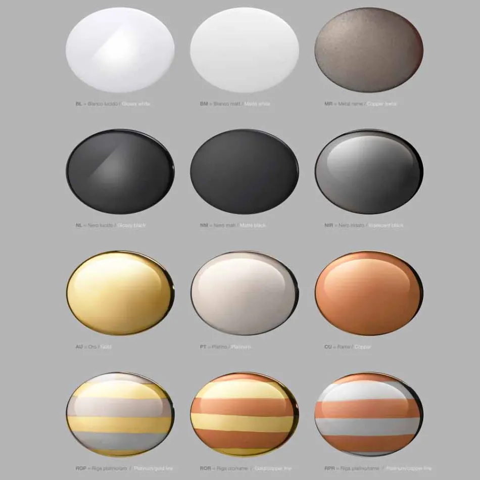 Design pendant lamp in ceramics The Lustri 8 Viadurini