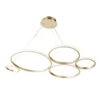 Design Suspension Lamp for Lounge in Silver or Gold Metal - Olimpo Viadurini