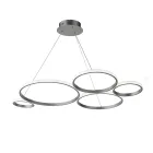 Design Suspension Lamp for Lounge in Silver or Gold Metal - Olimpo Viadurini