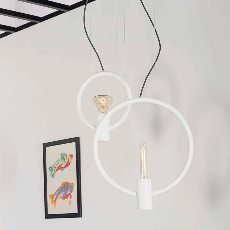 Design Suspension Lamp in Steel Made in Italy - Delizia Viadurini