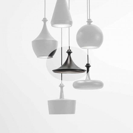 Design Suspension Lamp in Ceramics - L1 Sequins Aldo Bernardi Viadurini