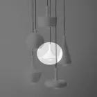 Design Suspension Lamp in Ceramics - L1 Sequins Aldo Bernardi Viadurini