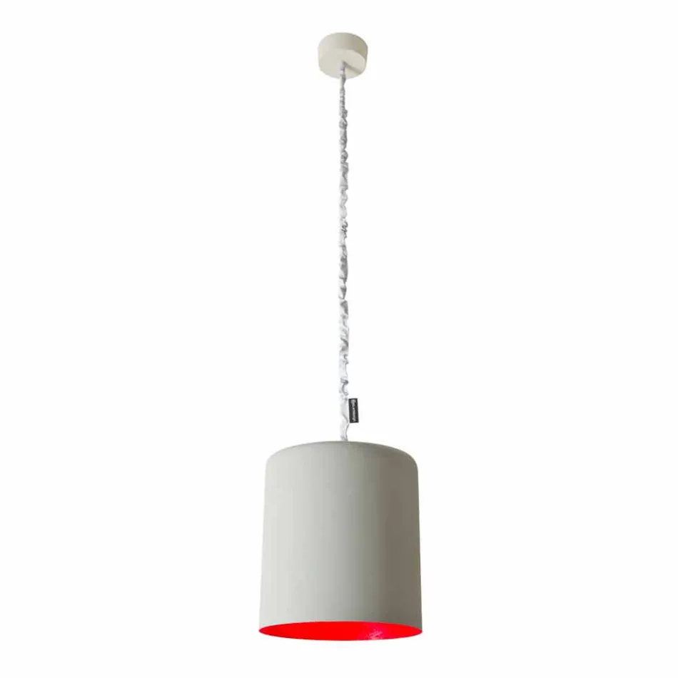 Design suspension lamp In-es.artdesign Bin Painted concrete Viadurini