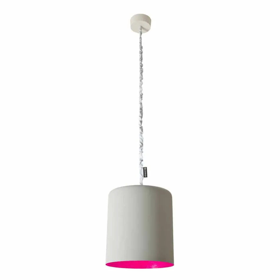 Design suspension lamp In-es.artdesign Bin Painted concrete Viadurini