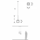 Design Suspension Lamp in Shiny Metal Made in Italy - Donatina Viadurini