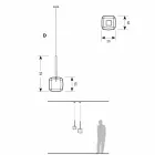 Design Suspension Lamp in Shiny Metal Made in Italy - Donatina Viadurini