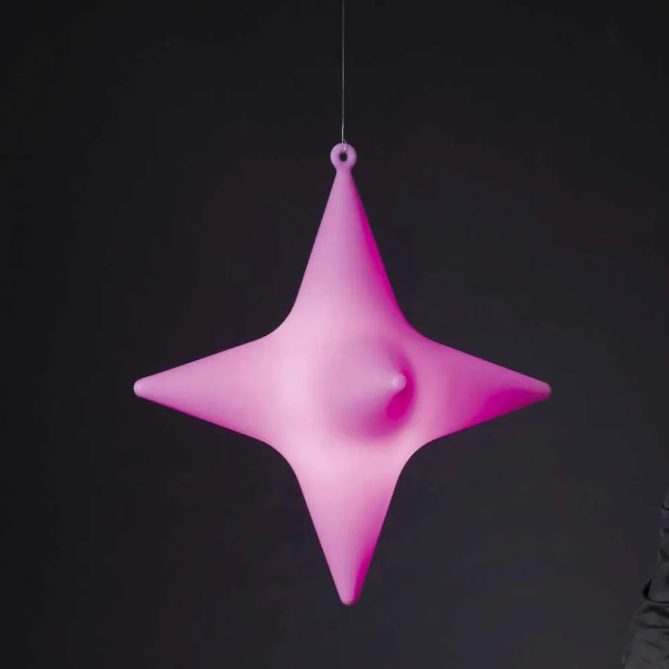 Indoor Led Star-Shape Suspension Lamp Design by Slide - Sirio Viadurini