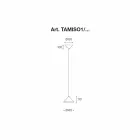 Suspension Lamp in Stainless Steel and Ceramics - Tamiso Aldo Bernardi Viadurini