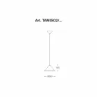 Suspension Lamp in Stainless Steel and Ceramics - Tamiso Aldo Bernardi Viadurini