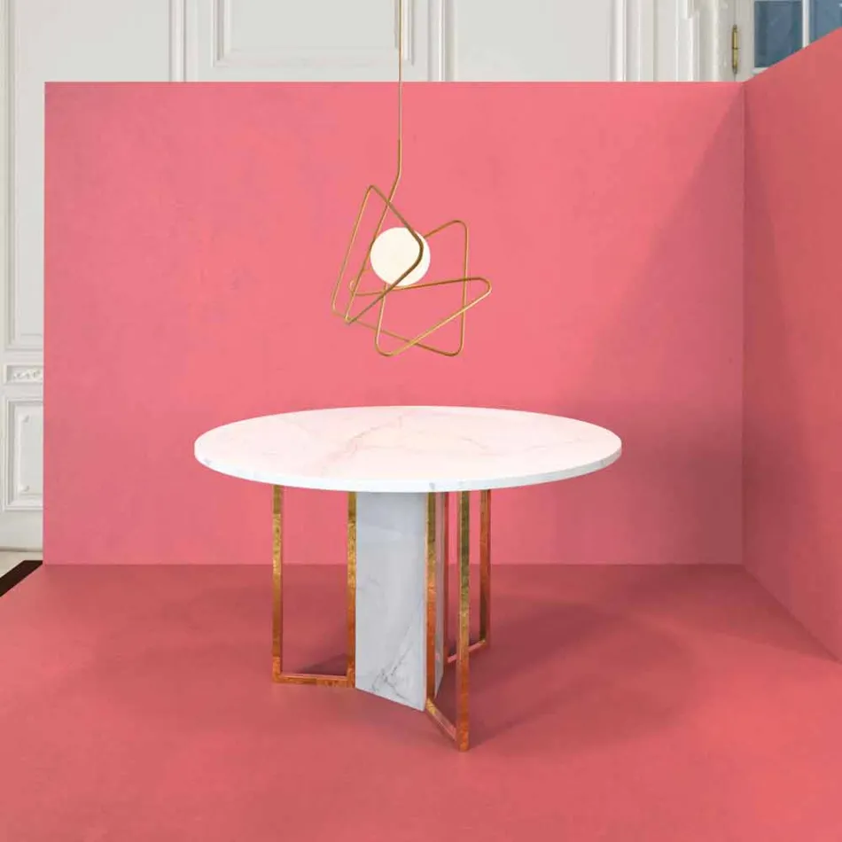 Pendant lamp in modern steel Ø60xh.60xL.cavo200cm, Adele Viadurini