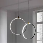 Suspension Lamp in Black Aluminium and Natural Brass Made in Italy - Norma Viadurini