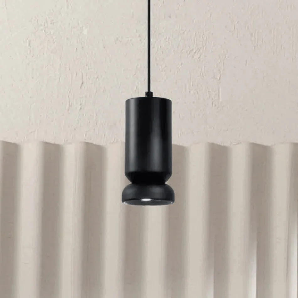 Suspension Lamp in Powder Coated Aluminium and Adjustable Cable - Buxus Viadurini