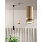 Suspension Lamp in Powder Coated Aluminium and Adjustable Cable - Buxus Viadurini