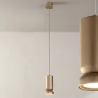 Suspension Lamp in Powder Coated Aluminium and Adjustable Cable - Buxus Viadurini