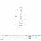 Hanging lamp in concrete Funnel Aldo Bernardi Viadurini