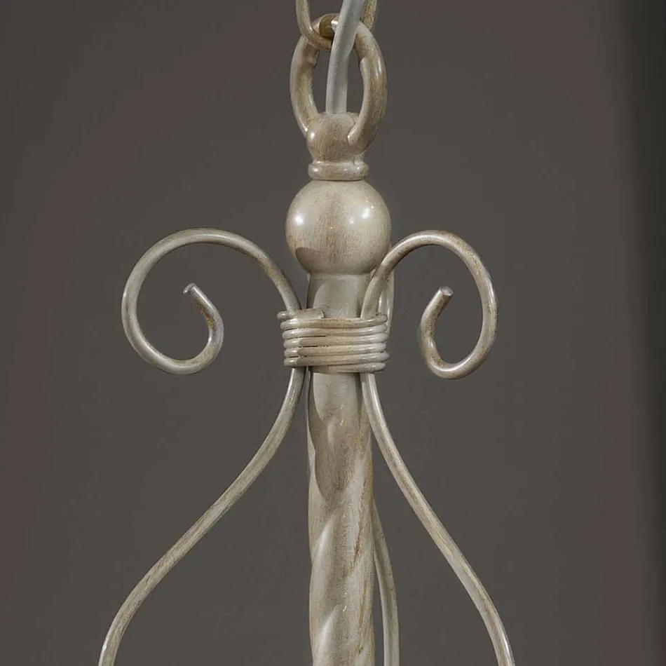 Handcrafted Ceramic Suspension Lamp with Passanastri - Naples Viadurini