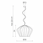 Suspension Lamp in Glossy White Ceramic Design in 4 Shapes - Oasis Viadurini