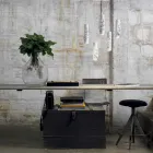 Suspension Lamp in Matt White Ceramic with Decorative Flowers - Revolution Viadurini