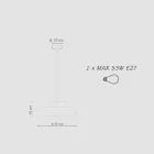 Suspension Lamp in Bicolor Ceramic Made in Italy - Corcovado Viadurini