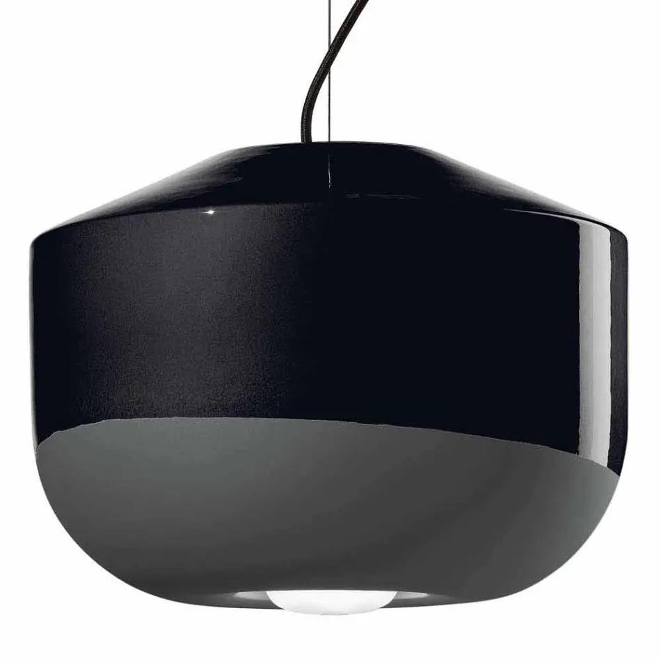 Suspension Lamp in Colored Ceramic Made in Italy - Ferroluce Bellota Viadurini