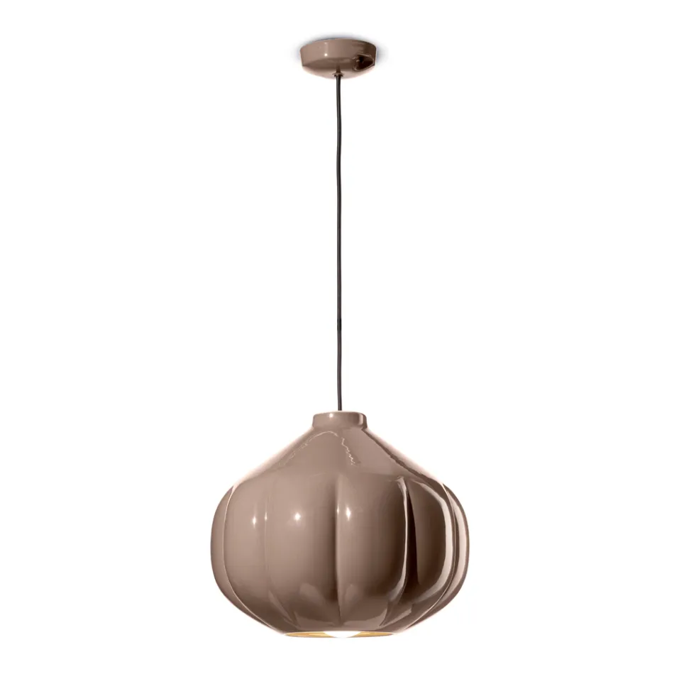 Ceramic Pendant Lamp of 2 Finishes Made in Italy - Afoxe Viadurini
