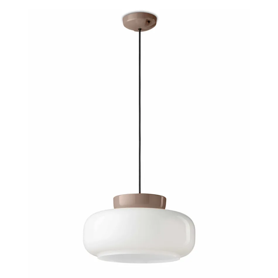Ceramic Pendant Lamp of Different Finishes Made in Italy - Corcovado Viadurini