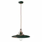 Lamp ceramic suspension and metal Emily country Ferroluce Viadurini