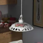 Handmade Ceramic Suspension Lamp with Passanastri - Naples Viadurini