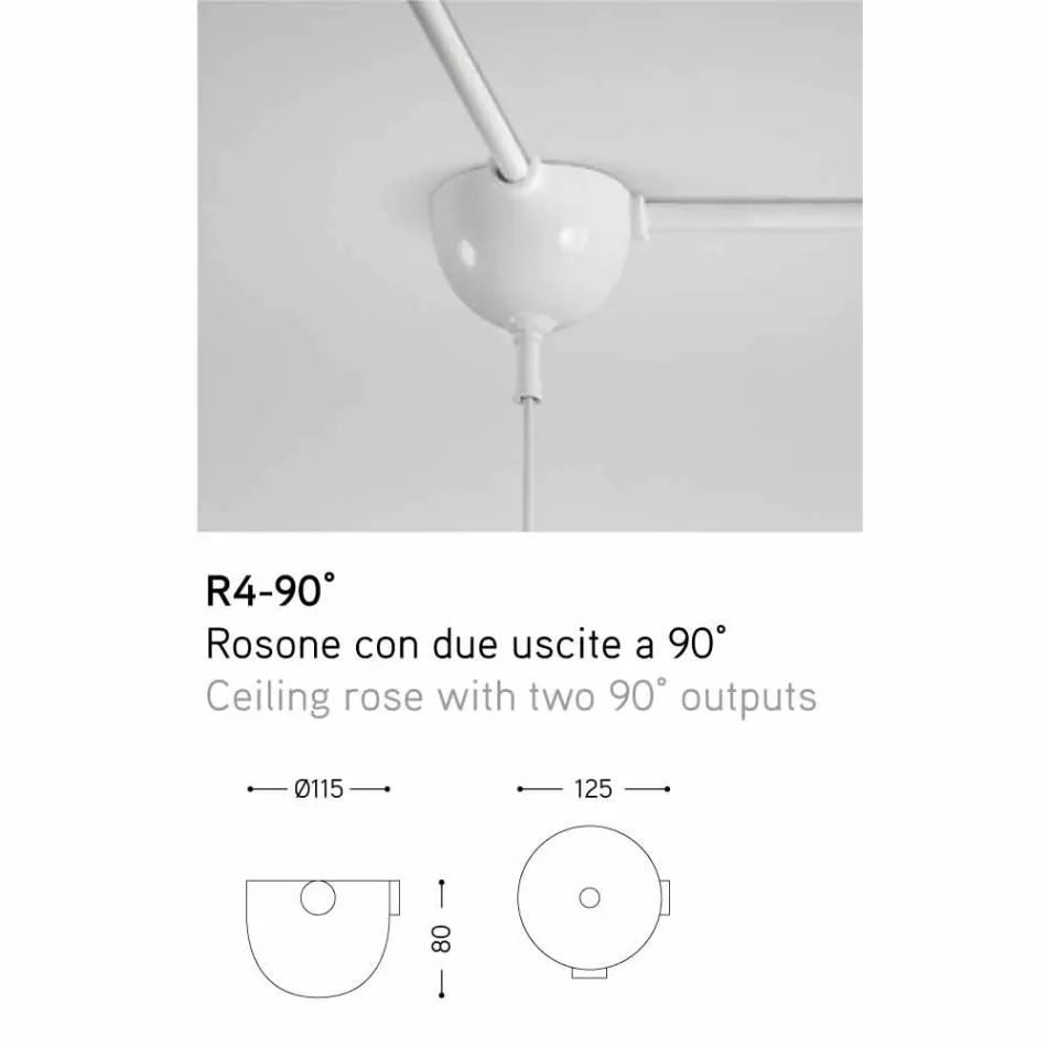 The pendant lamp Ceramic Glaze, rose to two outputs at 90 ° Viadurini