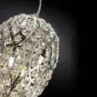 Hanging lamp in glass and steel in the shape of Egg Egg Viadurini
