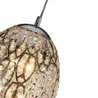 Hanging lamp in glass and steel in the shape of Egg Egg Viadurini