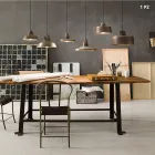 Pendant lamp in antiqued iron with bell Virginia Il Fanale Viadurini