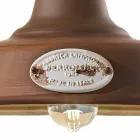 Lamp antique iron suspension and ceramic Teresa Ferroluce Viadurini