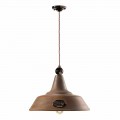 Pendant lamp in corten iron and ceramics Lois by Ferroluce