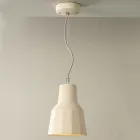 Suspension Lamp in Tuscan Majolica Handmade in Italy - Toscot Rossi Viadurini