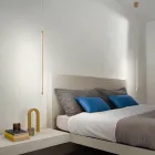 Suspension Lamp in Gold Painted Metal with Adjustable Cables - Orange Viadurini