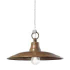 Suspension Lamp in Brass and Copper Made in Italy - Snail Viadurini
