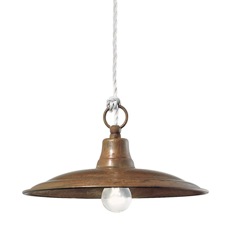 Suspension Lamp in Brass and Copper Made in Italy - Snail Viadurini