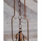 Pendant lamp in brass and copper mill with hook Viadurini