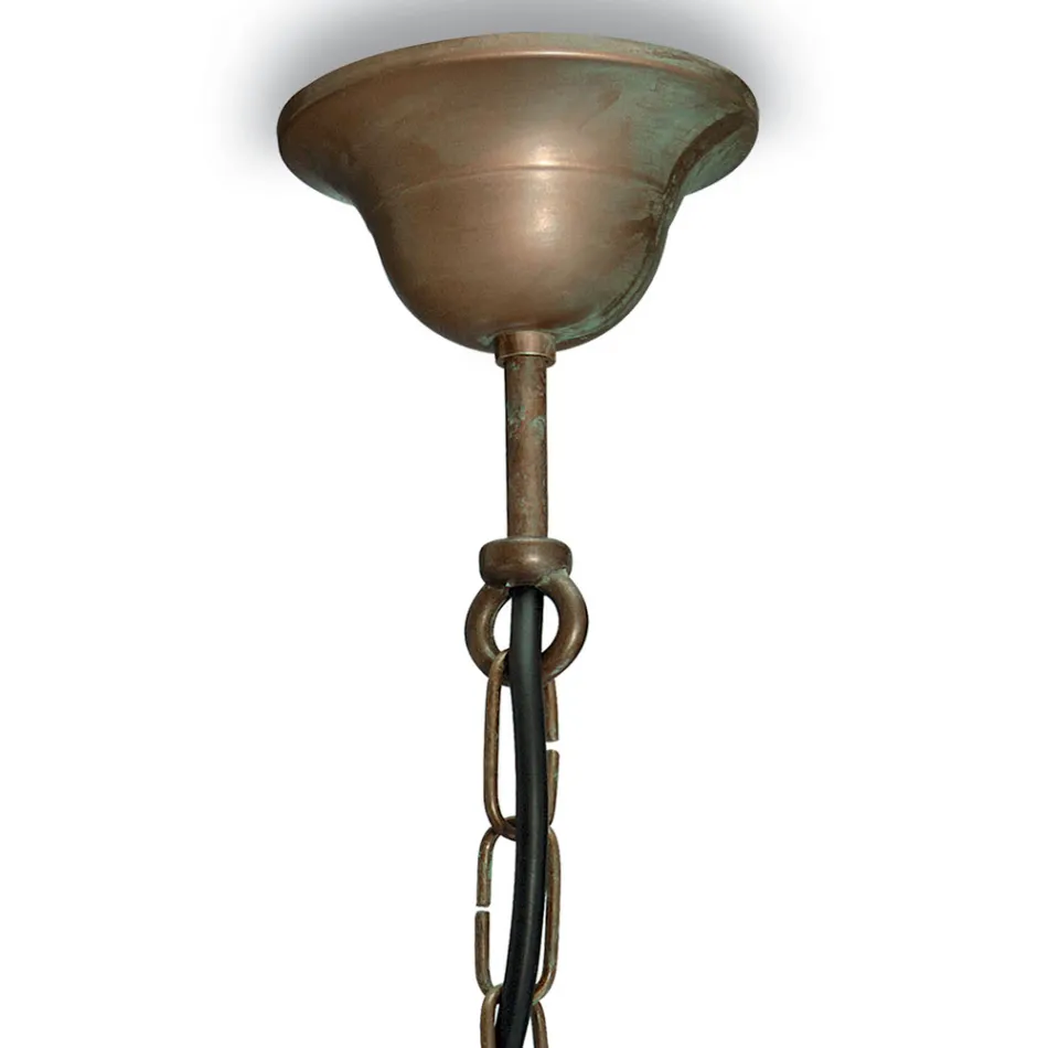 Elfico Brass, Opal Glass, and IP44 Pendant Lamp Viadurini