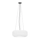 Polyethylene Pendant Lamp with 3 Metal Cables - Disc Viadurini