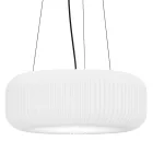 Polyethylene Pendant Lamp with 3 Metal Cables - Disc Viadurini