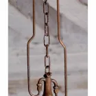 Pendant lamp in antique copper and brass foundry Viadurini
