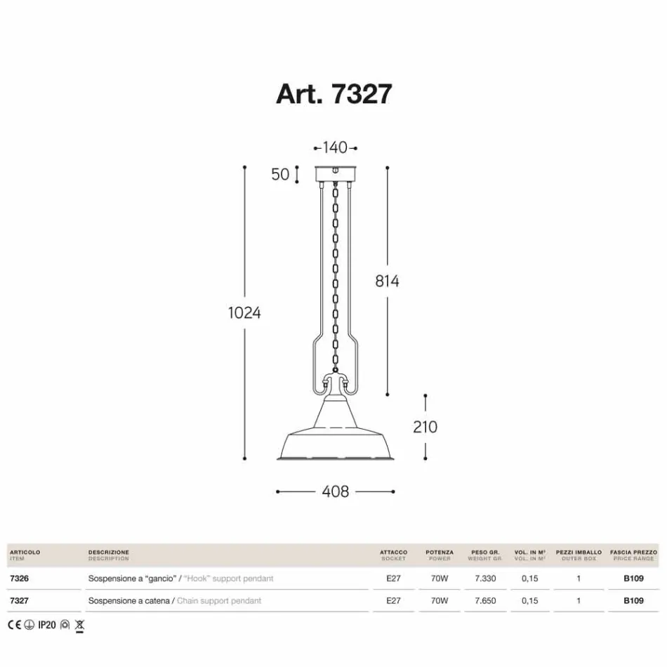 Pendant lamp in antique copper and brass foundry Viadurini