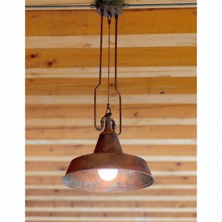 Pendant lamp in antique copper and brass foundry Viadurini