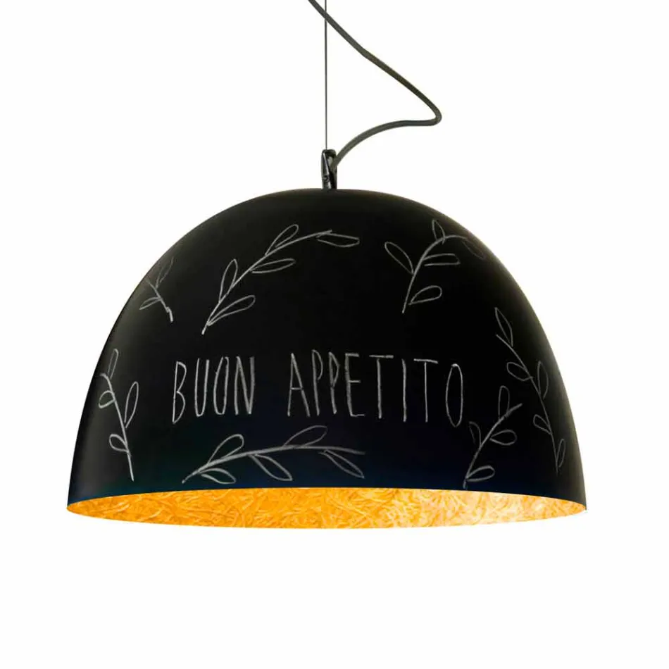 Suspension lamp in resin In-es.artdesign H2o Modern blackboard Viadurini