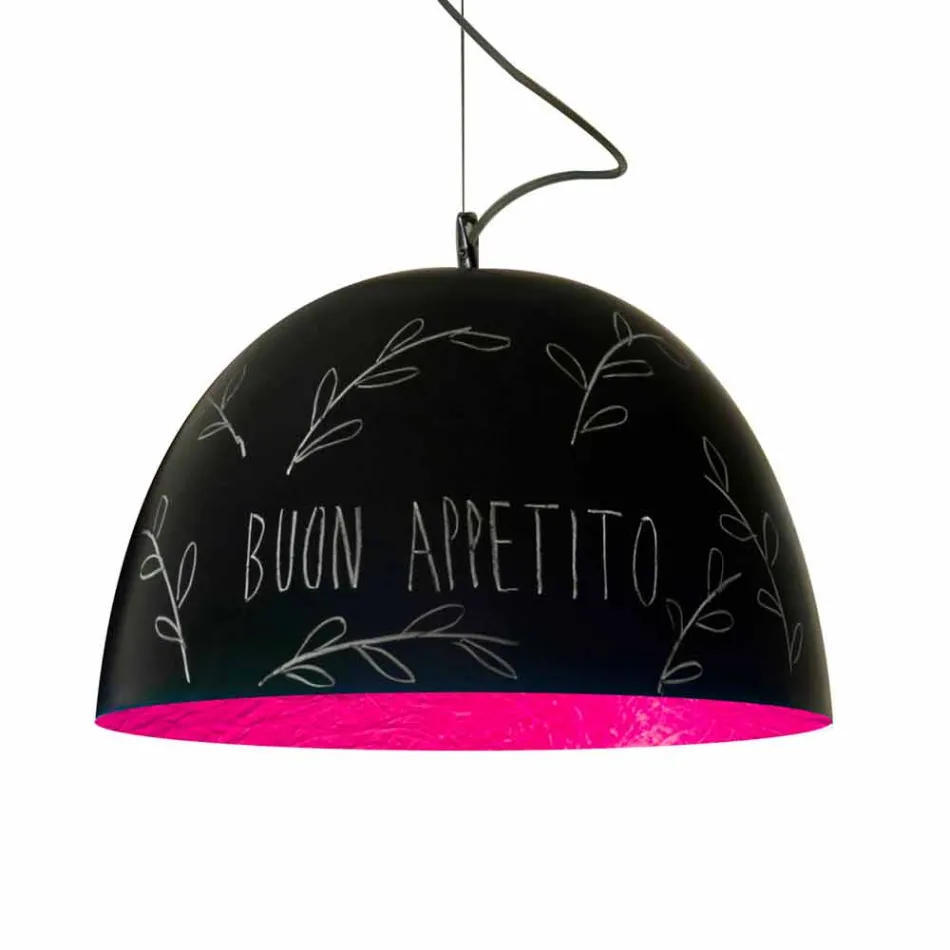 Suspension lamp in resin In-es.artdesign H2o Modern blackboard Viadurini
